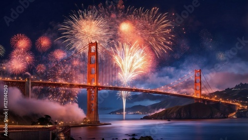 Fireworks Illuminate Golden Gate for 2025