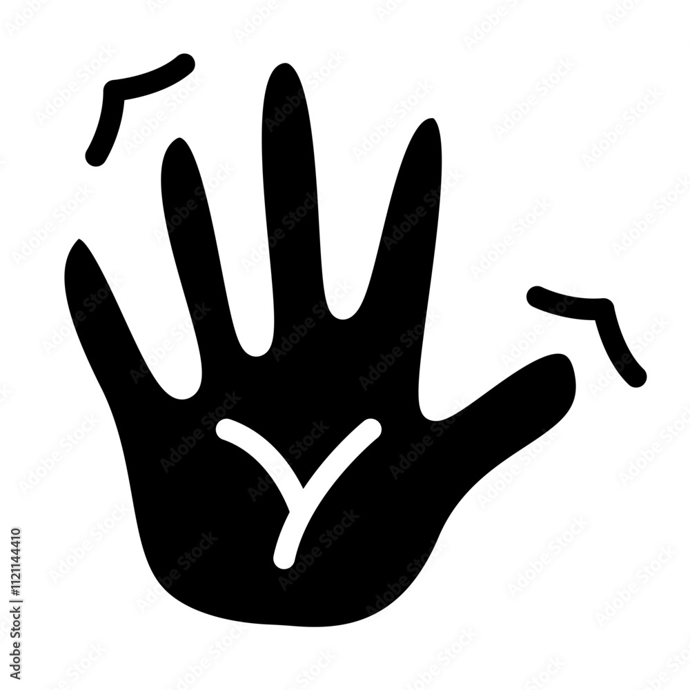 Obraz premium Stop Solid Icon