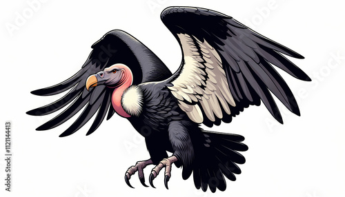 California Condor illustration against white background