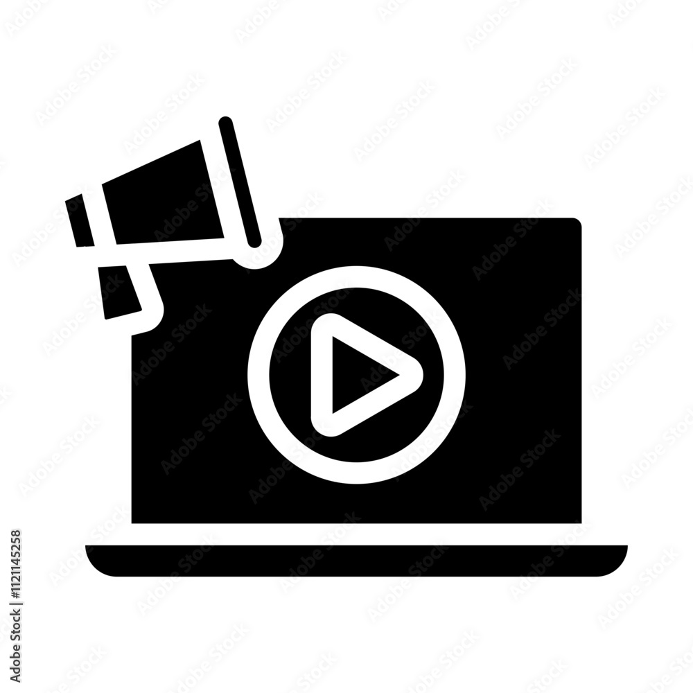 Video Content Solid Icon Video Content Solid Icon