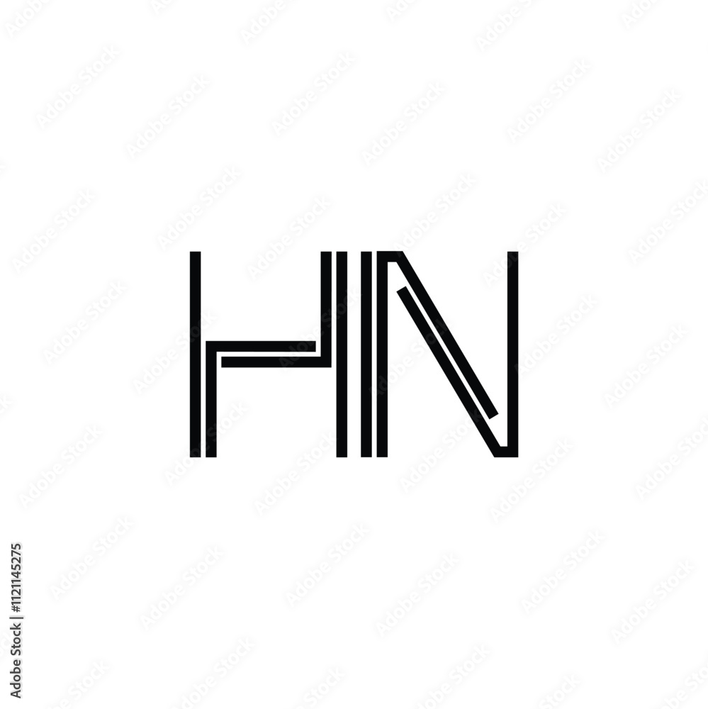 HN monogram logo design letter text name symbol monochrome logotype alphabet character simple logo HN monogram logo design letter text name symbol monochrome logotype alphabet character simple logo