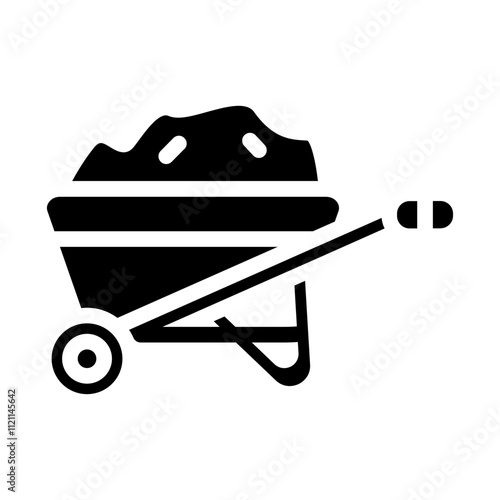 Wheelbarrow Solid Icon