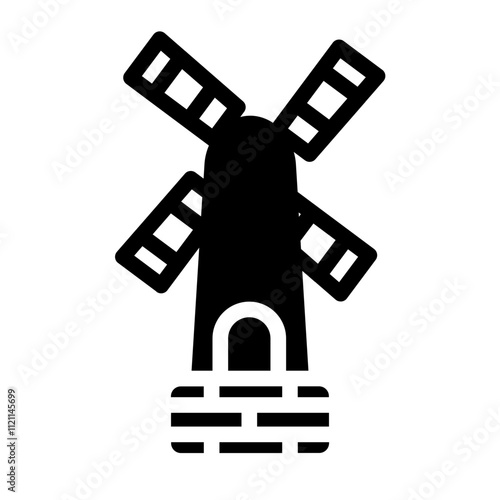Windmill Solid Icon