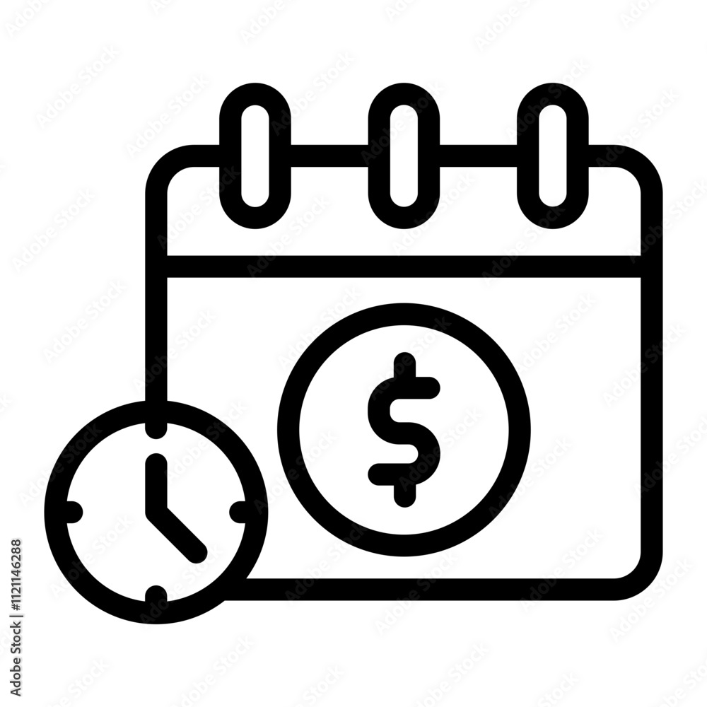 Calendar Coin icon Calendar Coin icon