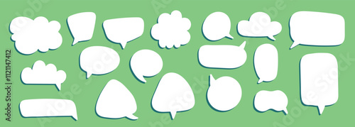 Collection of speech bubble templates