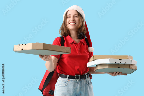 Female delivery worker with...