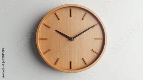 Wallpaper Mural A minimalist wooden wall clock with clean lines and no numbers Torontodigital.ca