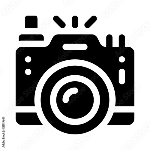 Retro Camera glyph icon