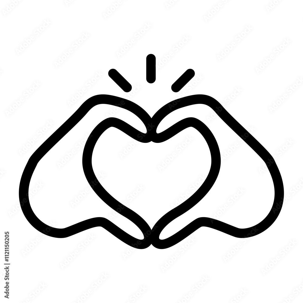 Obraz premium Heart Hand icon