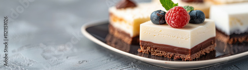 A plate of sugar-free desserts with diabetic-friendly ingredients, emphasizing sugar-free baking and no added sugar diet, ideal for sugar-free recipes and healthy eating photo