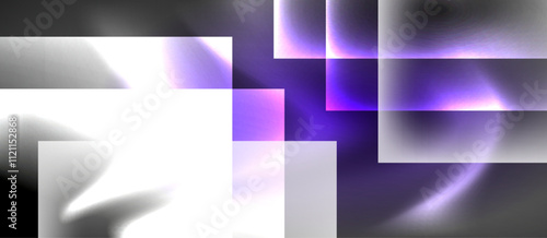 Dark neon colors with glass square shapes