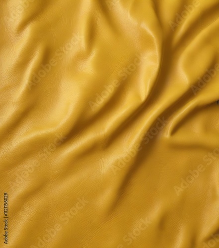 Yellow leather fabric with woven threads and organic texture , natural, texture