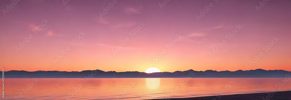 Gradient transition from soft pinks to vibrant oranges at the horizon, gentle atmosphere, abstract bokeh, serene sky Gradient transition from soft pinks to vibrant oranges at the horizon, gentle atmosphere, abstract bokeh, serene sky