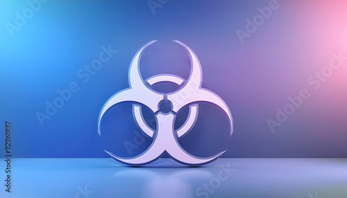 Warning concepts about health and cellular degeneration: Health crisis, biohazard symbol background.