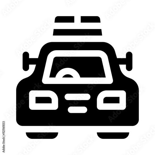 Taxi glyph icon