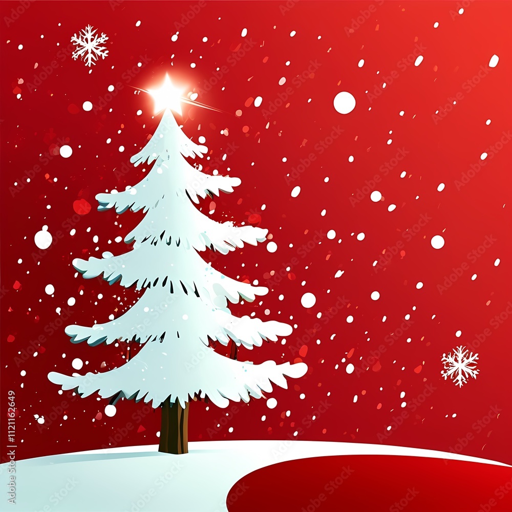 christmas tree with snowflakes christmas tree with snowflakes
