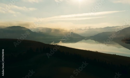 sunset over the mountains