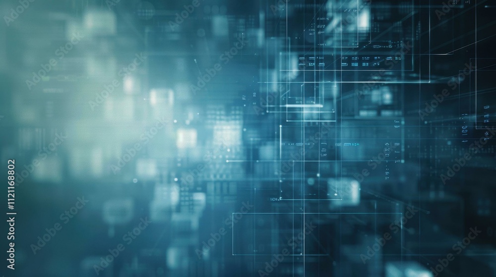 Abstract Digital Data Stream: Futuristic Technology Background Abstract Digital Data Stream: Futuristic Technology Background