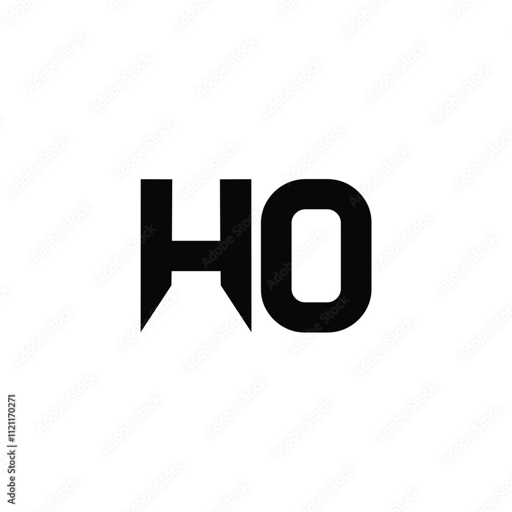 HO monogram logo design letter text name symbol monochrome logotype alphabet character simple logo HO monogram logo design letter text name symbol monochrome logotype alphabet character simple logo