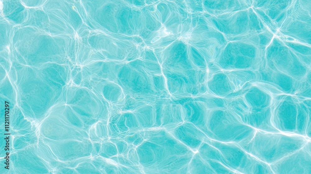 Crystal Clear Turquoise Water Surface With Gentle Light Reflection Crystal Clear Turquoise Water Surface With Gentle Light Reflection