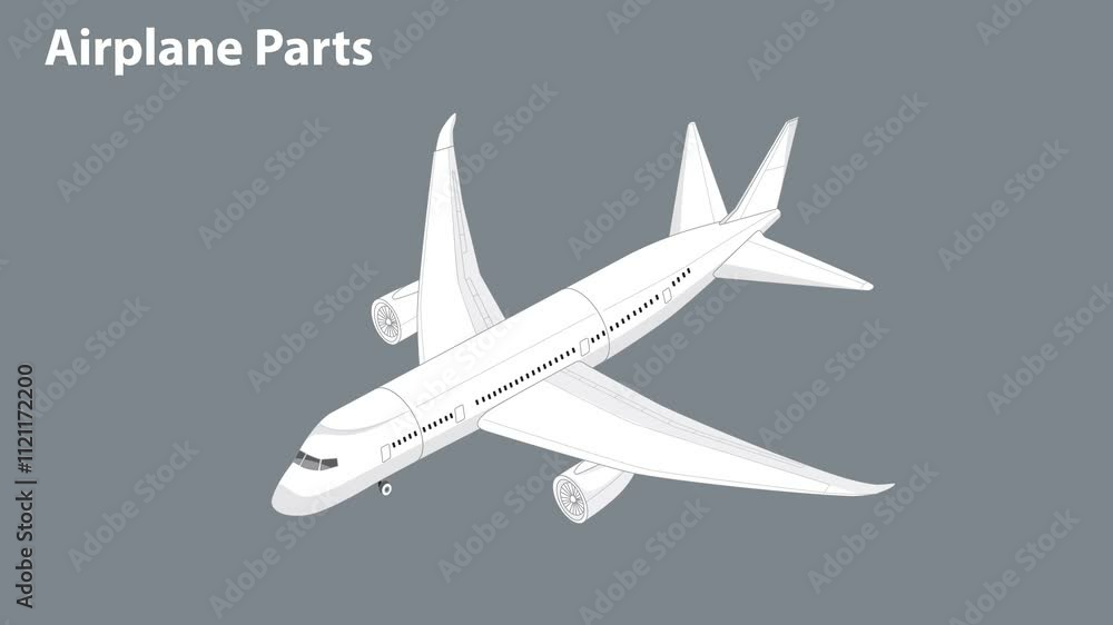 Airplane Parts Exploded View Animation Airplane Parts Exploded View Animation