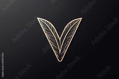 A stylized modern initial V letter logo desig