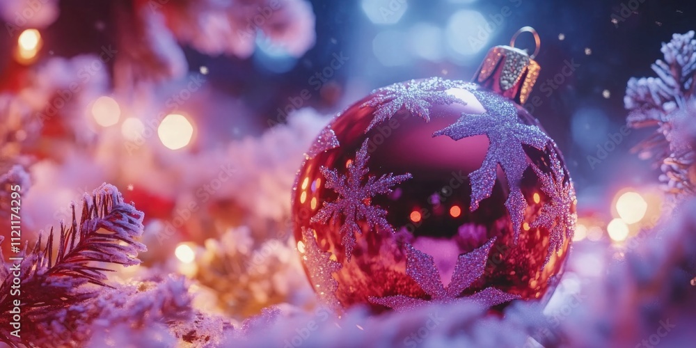 Fototapeta premium Christmas ornament close-up