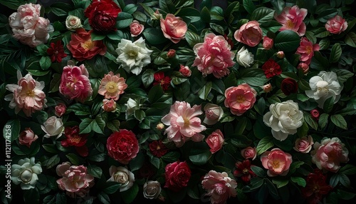 Wallpaper Mural Elegant vintage floral bouquet on dark background for classic wallpaper or greeting card design Torontodigital.ca