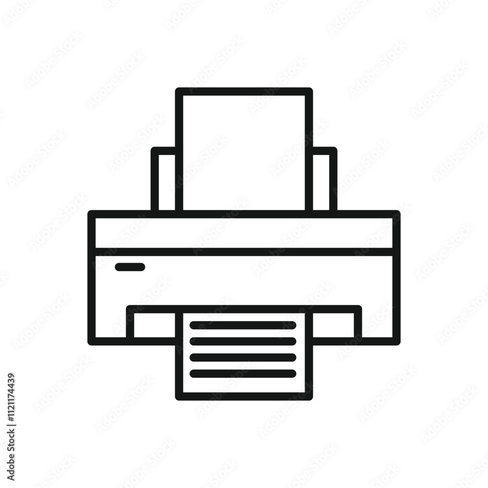 Editable Icon of Printer, Vector illustration isolated on white background. using for Presentation, website or mobile app Editable Icon of Printer, Vector illustration isolated on white background. using for Presentation, website or mobile app