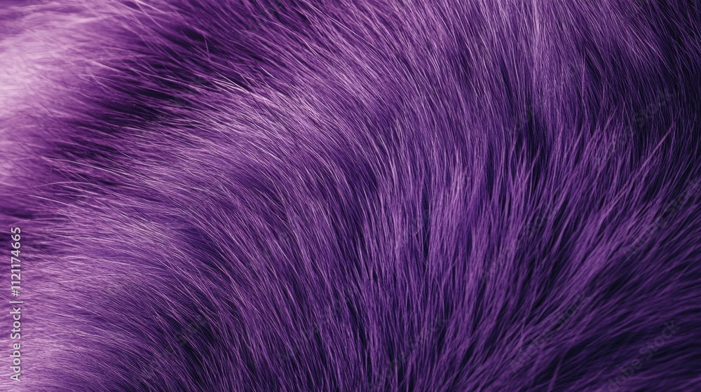 Fototapeta premium Purple fur close-up with soft and fluffy texture, perfect for vibrant backgrounds and winter vibes