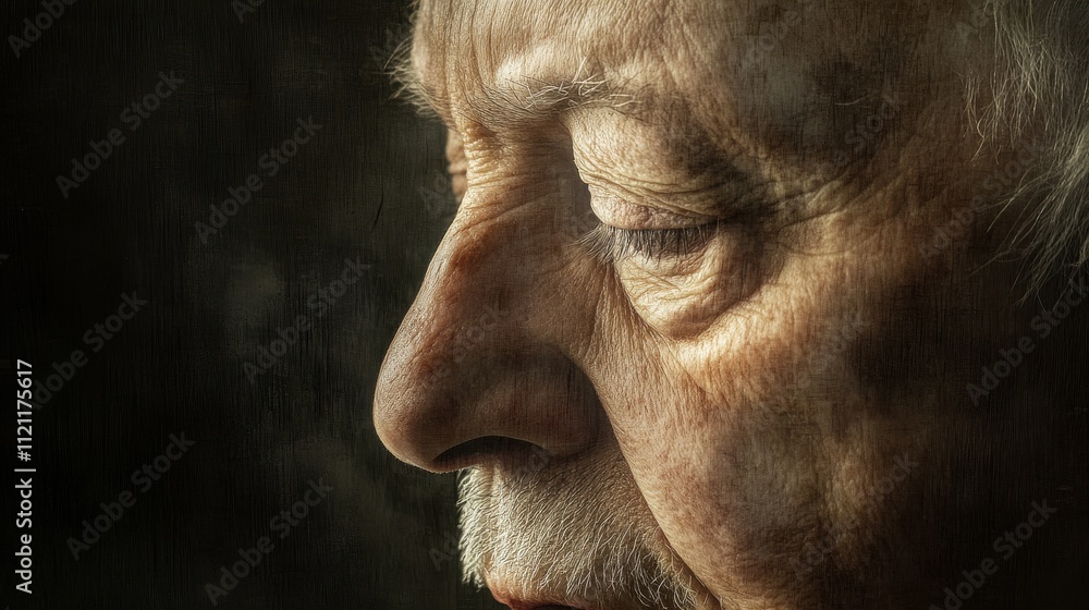 Closeup Portrait of Elderly Mans Face, Wrinkles, Age, Texture, Skin Closeup Portrait of Elderly Mans Face, Wrinkles, Age, Texture, Skin