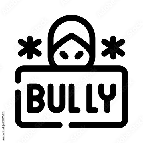 Cyber Bullying line icon