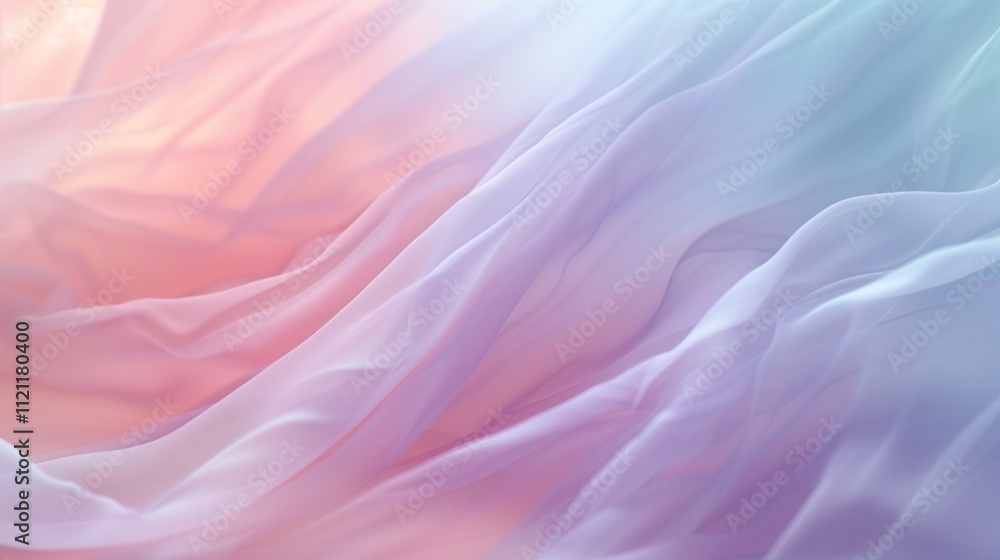 Fototapeta premium A soft pastel background with smooth gradients and gentle curves, creating a tranquil and inviting atmosphere.