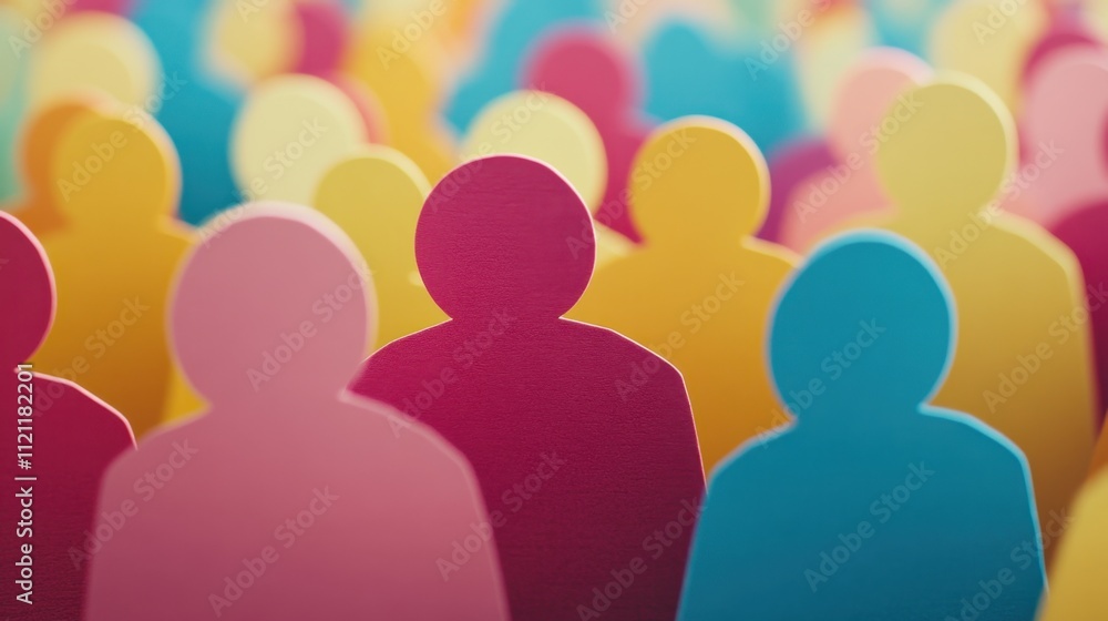 Colorful Paper Cutouts Representing Diverse Groups of People Colorful Paper Cutouts Representing Diverse Groups of People