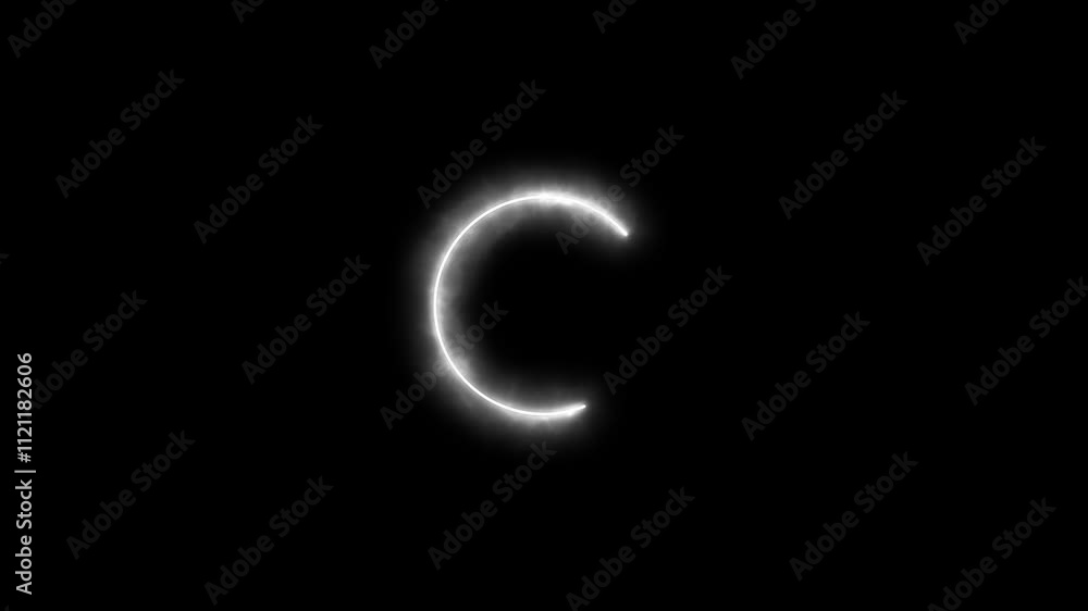 3d digital art of moving vibrant glow of neon light circle loops moving on black background 3d digital art of moving vibrant glow of neon light circle loops moving on black background