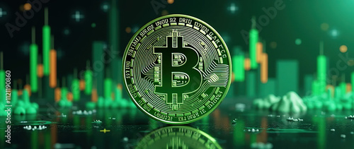 Bitcoin Cryptocurrency Bullish or Major Trend Market Chart Background