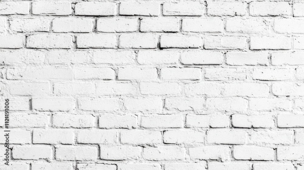 Obraz premium White Brick Wall Texture for Background or Design Use
