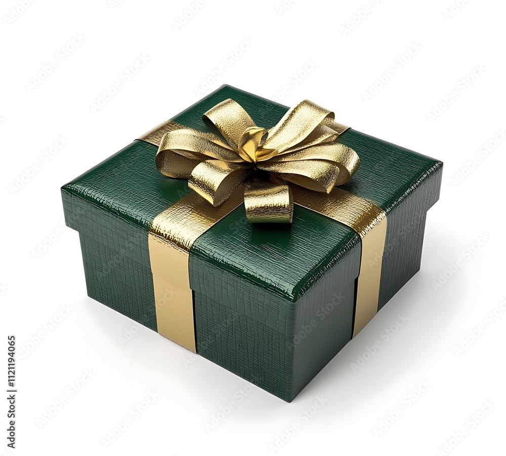 Fototapeta premium Red, white, green and golden christmas gift boxes wth ribbon