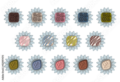 クラシカルな洋菓子セットの多彩なデザイン