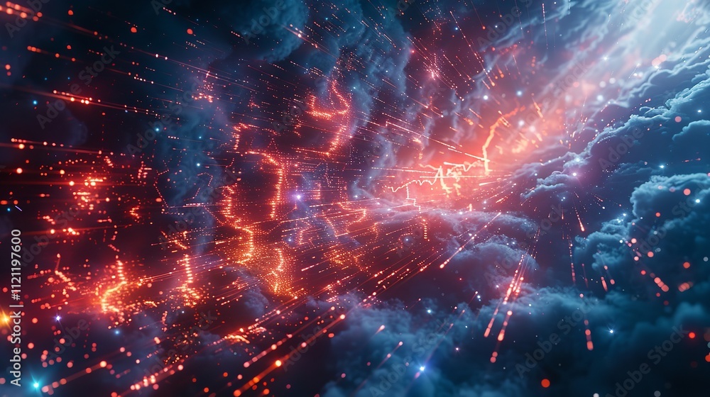 Futuristic circuit board with glowing elements - generative Ai. Futuristic circuit board with glowing elements - generative Ai.