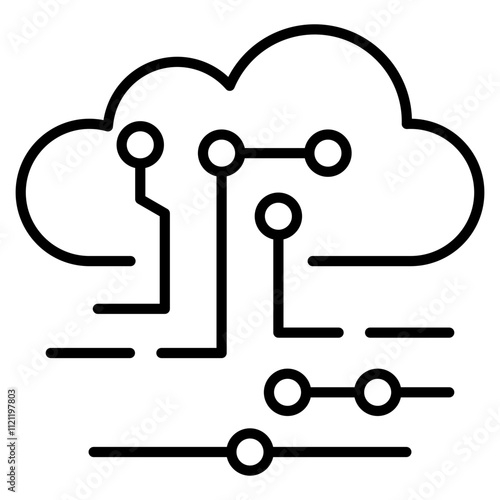 cloud setting single icon 