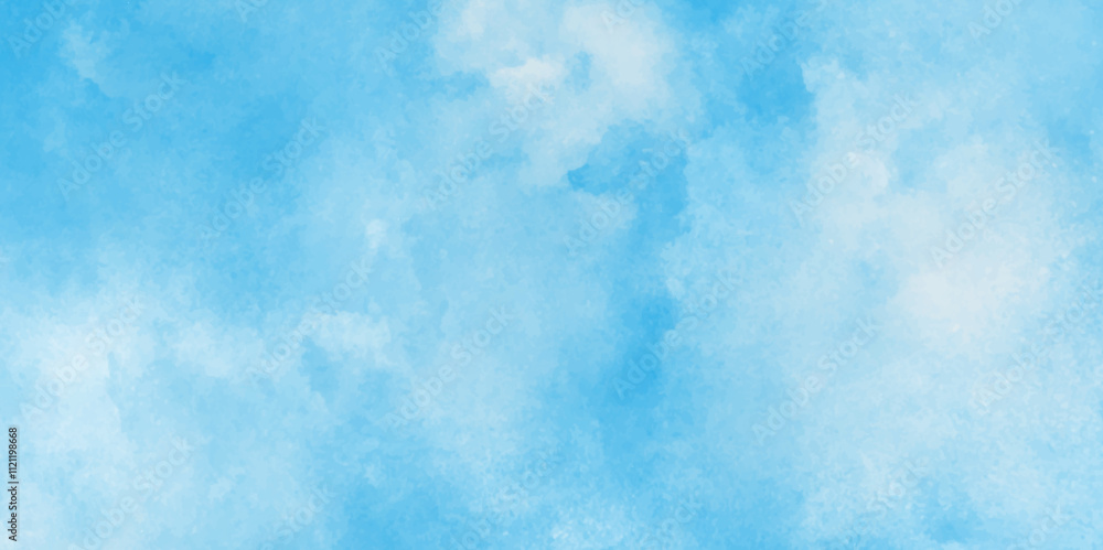 Fototapeta premium Abstract watercolor background texture,This watercolor design with watercolor texture on white background,Soft and cloudy blue sky Watercolor background texture,