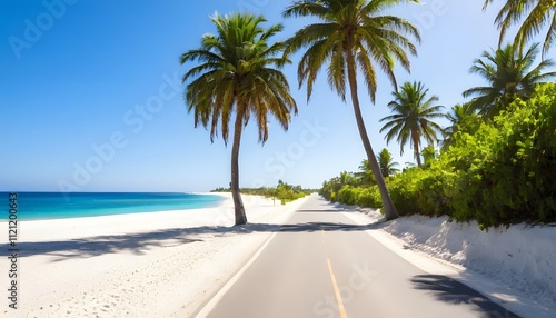 Fototapeta Naklejka Na Ścianę i Meble -  Road along the beach