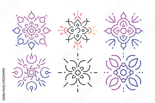 traditional and multi colored mandala design