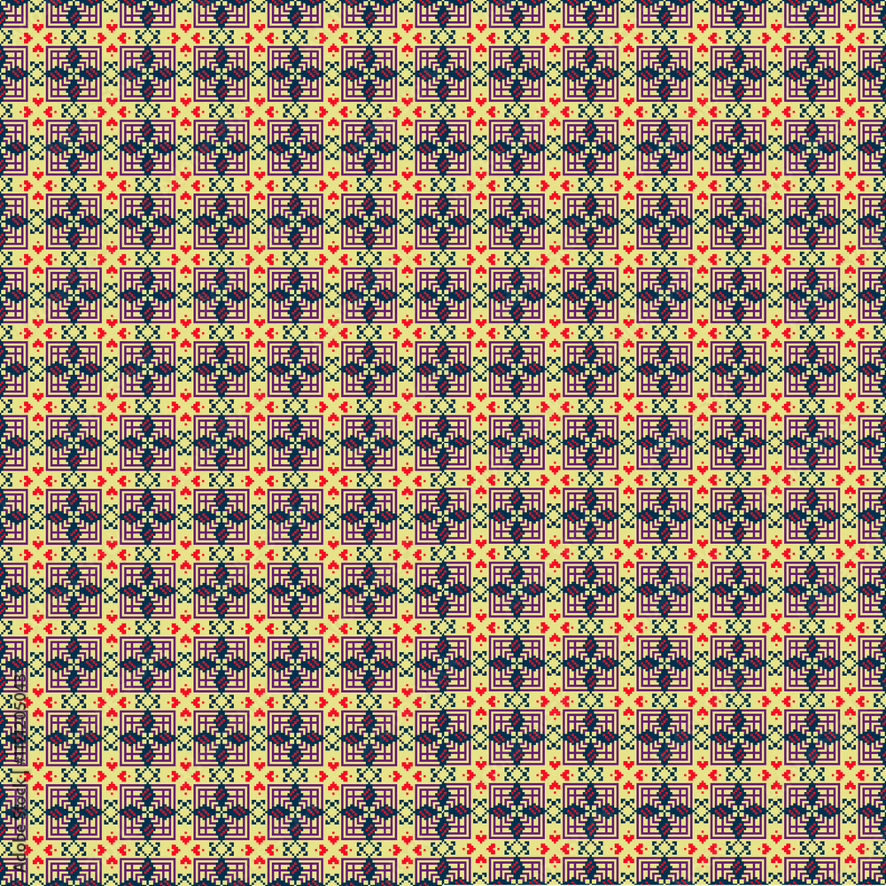 Fototapeta premium Beautiful seamless pattern design by geometric