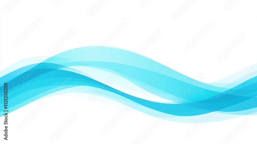 Soft Blue Waves on White Background Creating Calm and Serene Atmosphere Soft Blue Waves on White Background Creating Calm and Serene Atmosphere