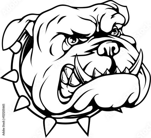 A bulldog dog mean tough animal mascot