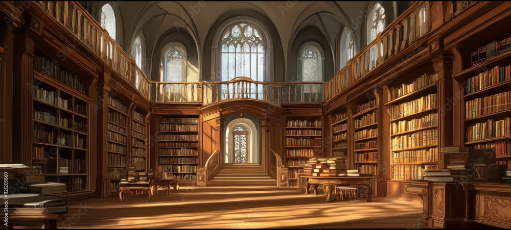 Grandiose Library: A Haven of Knowledge and History Grandiose Library: A Haven of Knowledge and History