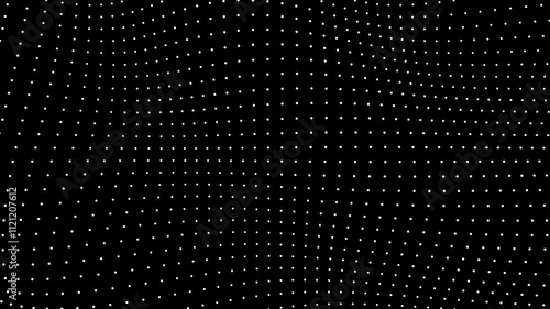 Abstract  halftone wave flow animation,white grid dots use for overlay