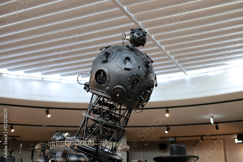 Photos Vintage stars projector on educational exhibition in the Silesian Planetarium in